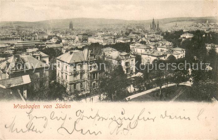 Wiesbaden Die Stadt aus Sueden