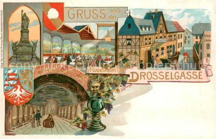 Ruedesheim am Rhein Drosselgasse Kellerei J. Mueller