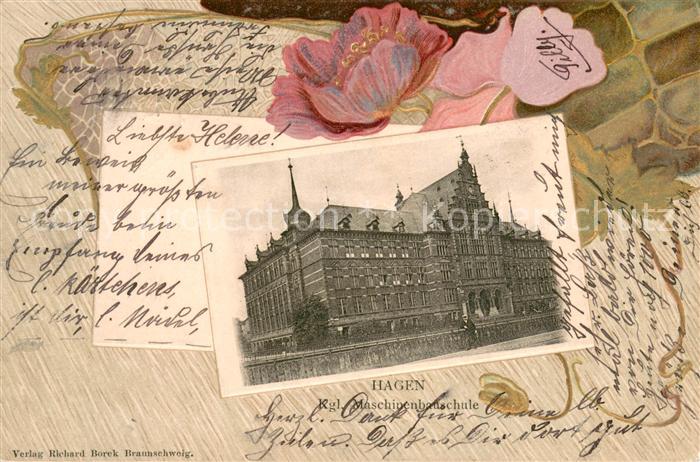 Hagen Westfalen Maschinenbauschule Jugendstil-Typ.