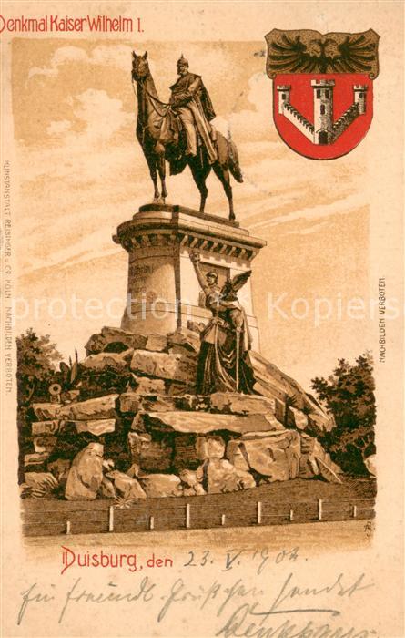 Duisburg Ruhr Kaiser-Wilhelm 1. - Denkmal
