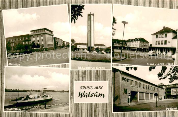 Walsum Duisburg St. Ludgerus-Kirche Franz-Lenze-Str.  Postamt Rheinfaehre