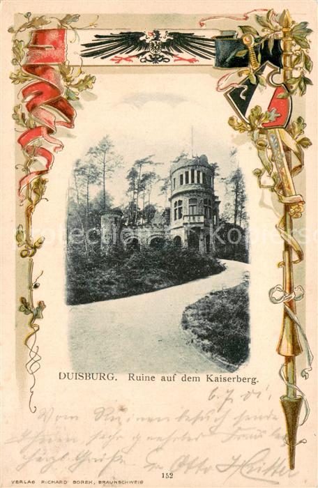 Duisburg Ruhr Ruine auf dem Kaiserberg