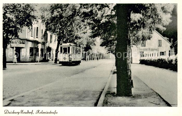 Duisburg Ruhr Neudorf Koloniestrasse m. Strassenbahn Linie 4