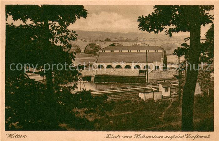 Witten Ruhr Blick vom Hohenstein auf das Kraftwerk