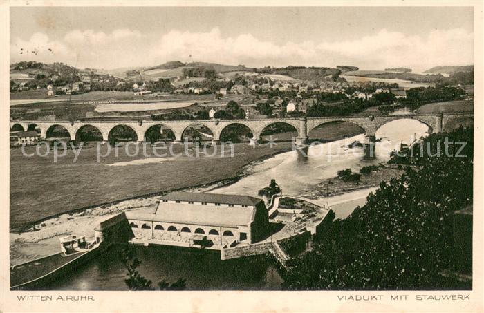 Witten Ruhr Viadukt m. Stauwerk