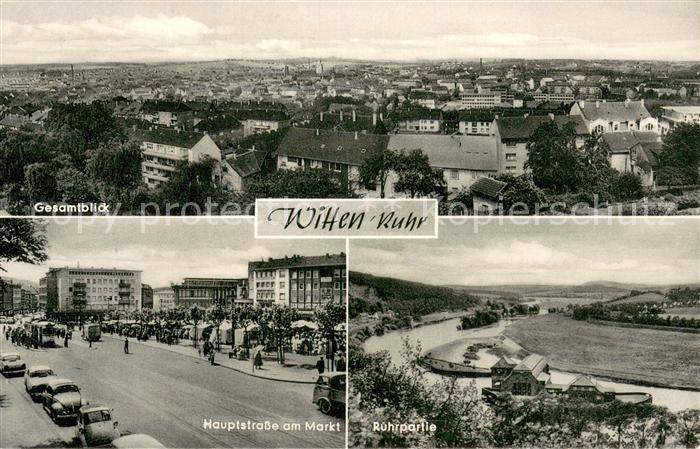 Witten Ruhr Gesamtansicht Hauptstrasse am Markt Ruhrpartie