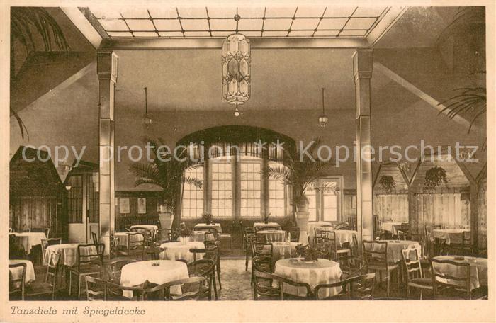 Freiberg Sachsen Ausflugslokal Schroedermuehle Tanzdiele m. Spiegeldecke