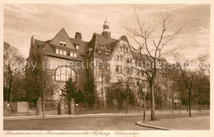 CHEMNITZ Sachsen Sanatorium von Zimmermannsche Stiftung Aussenansicht