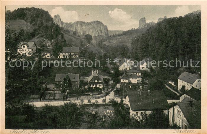 Rathen Saechsische Schweiz Teilansicht