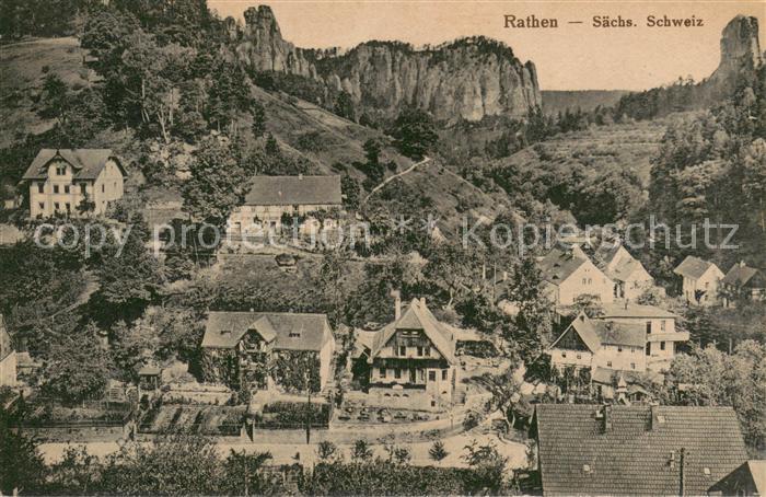 Rathen Saechsische Schweiz Teilansicht