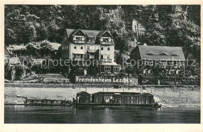 Rathen Saechsische Schweiz Fremdenheim Leschke an der Elbe