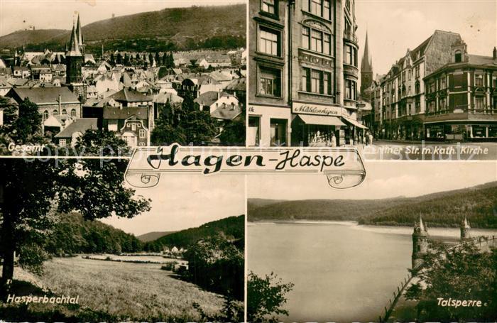 Haspe Hagen Berlinerstr. m. kath. Kirche Talsperre Hapserbachtal Gesamtansicht