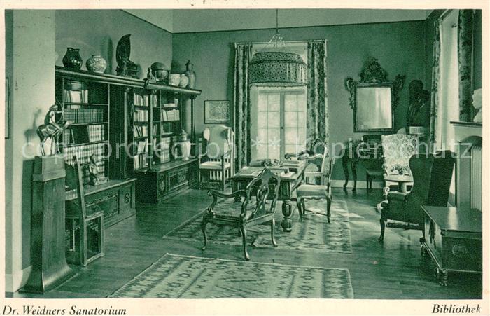 Loschwitz Dr. Weidners Sanatorium Bibliothek