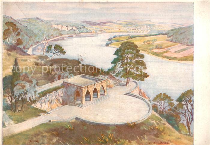 Wetter Ruhr Ehrenmal am Harkortsee Karten-Entwurf Hans Strobel