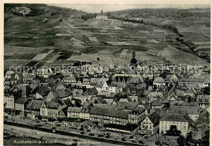 Ruedesheim am Rhein Fliegeraufnahme Teilansicht