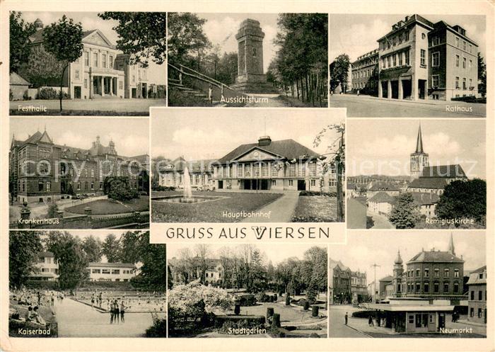 Viersen Hauptbahnhof Aussichtsturm Rathaus Festhalle Krankenhaus Kaiserbad stadt