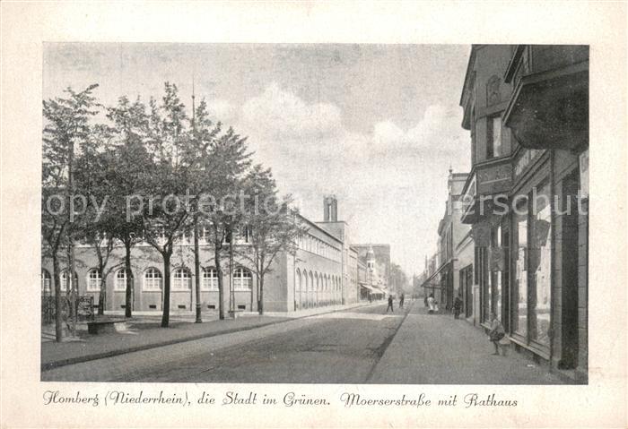 Homberg Niederrhein Moerserstrasse mit Rathaus