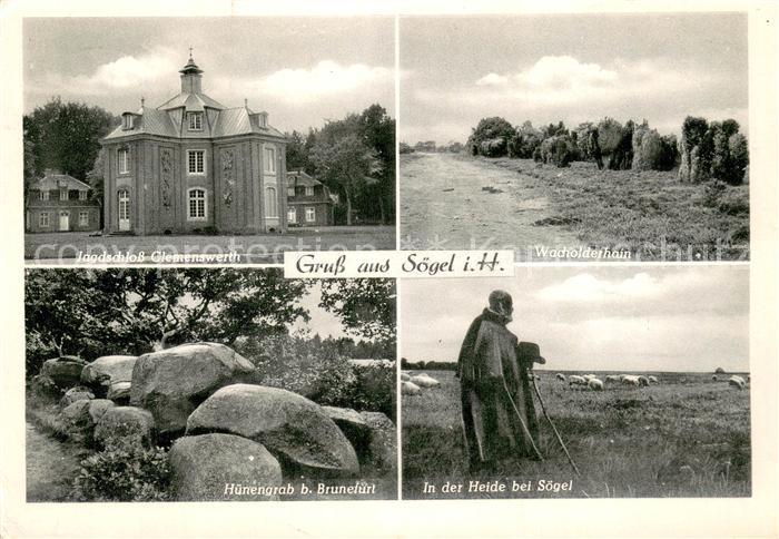 Soegel Jagdschloss Clemenswerth Wacholderhain Huenengrab b. Brunefurt