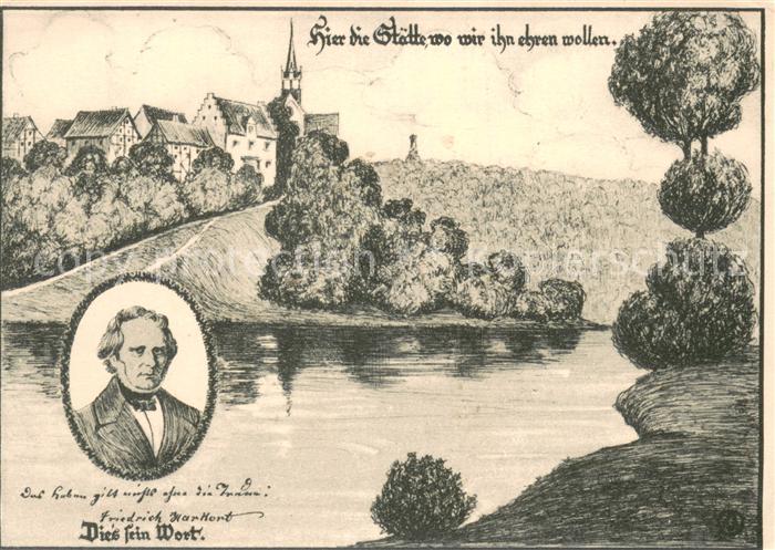 Wetter Ruhr Teilansicht Ehrungskarte Fritz Harforthaus