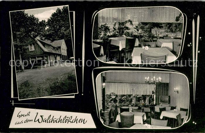 Laer Steinfurt Gaststaette Waldschloesschen Innen- und Aussenansicht