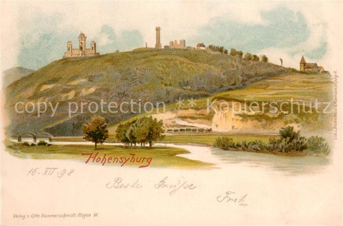 Hohensyburg Dortmund Hohensyburg m. Eisenbahn