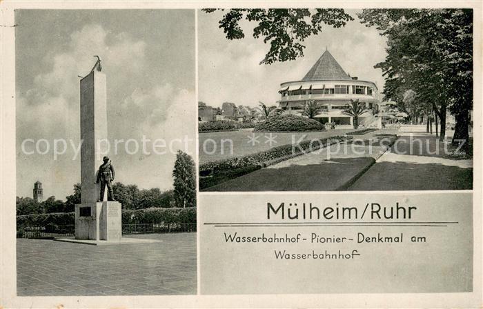 Muelheim Ruhr Wasserbahnhof-Pionier-denkmal am Wasserbahnhof