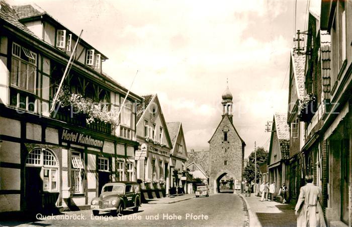 Quakenbrueck Lange Strasse und Hohe Pforte m. Hotel Kuhlmann
