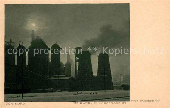 DORTMUND  CITY Stahlwerk im Morgengrauen