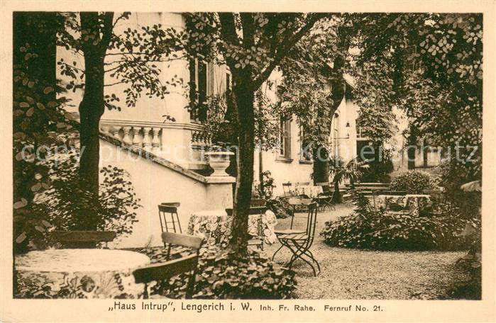 Lengerich Westfalen Haus Intrup Gartenansicht