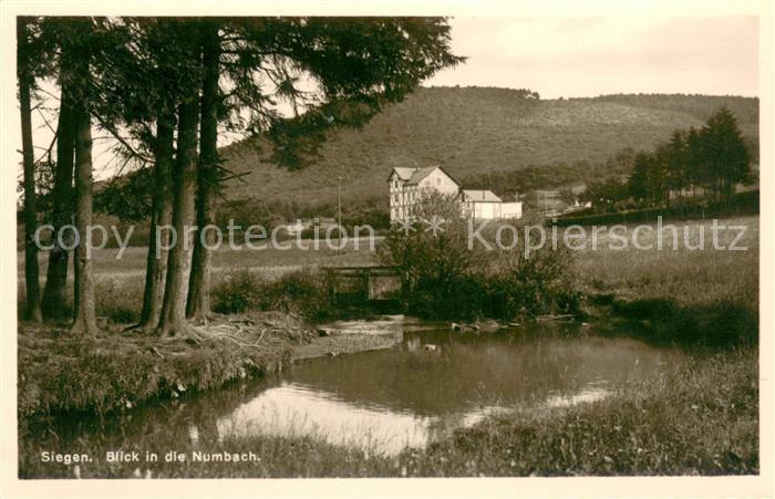 Siegen Westfalen Blick in die Numbach