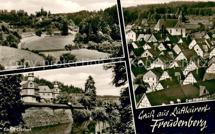 Freudenberg Westfalen Wildenburg Schloss-Crottorf Der Flecken-Fachwerkhaeuser