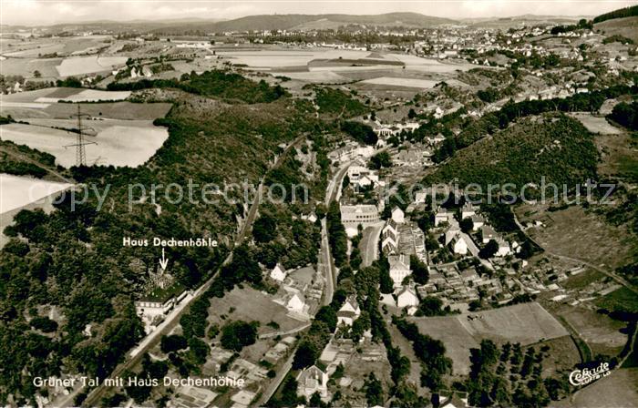 Dechenhoehle Iserlohn Fliegeraufnahme Haus Dechenhoehle