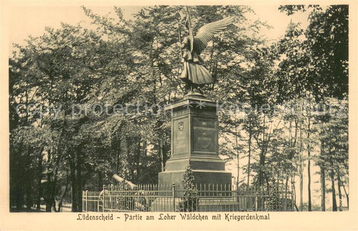 Luedenscheid PArtie am Loher Waeldchen m. Kriegerdenkmal