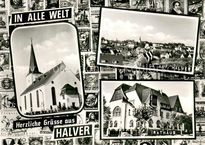 Halver Teilansicht Rathaus Ev. Kirche