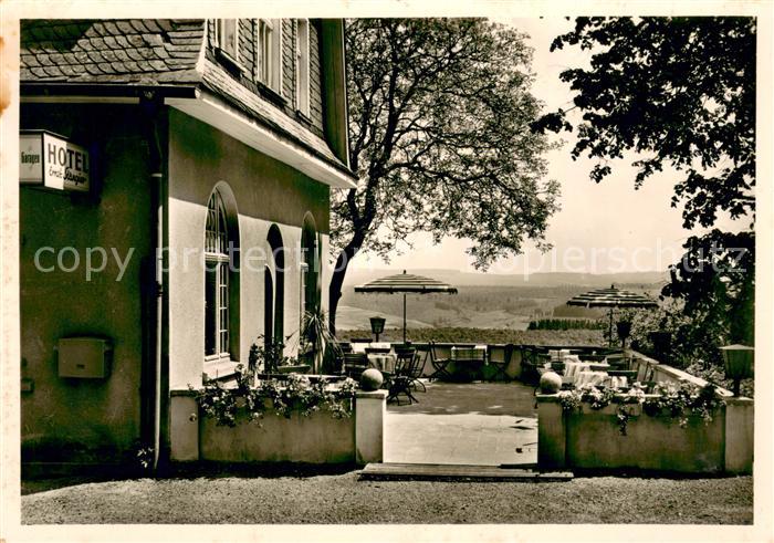 Roedgen Siegen Hotel-Cafe Haus Stangler Terrassenansicht