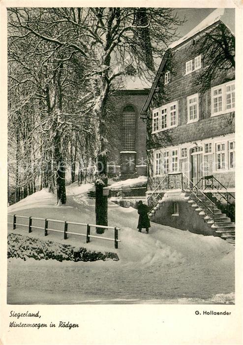 Roedgen Siegen Wintermorgen m. Kirche
