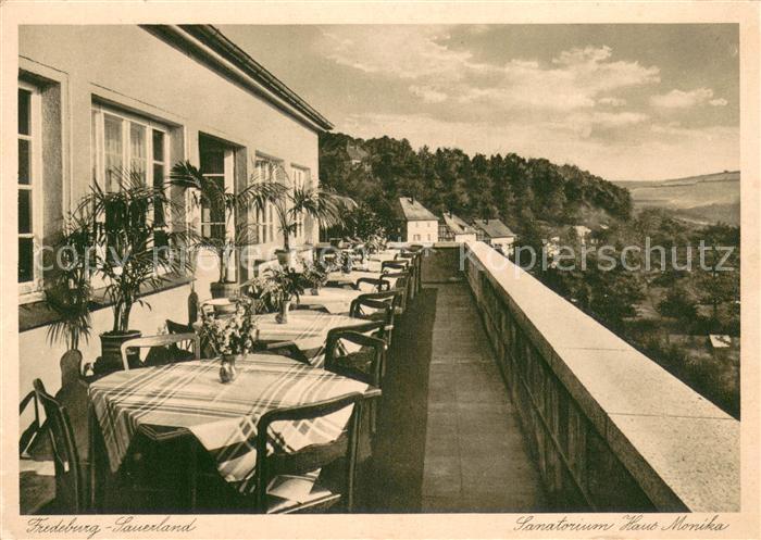 Fredeburg Schmallenberg Sanatorium Haus Monika Terrasse