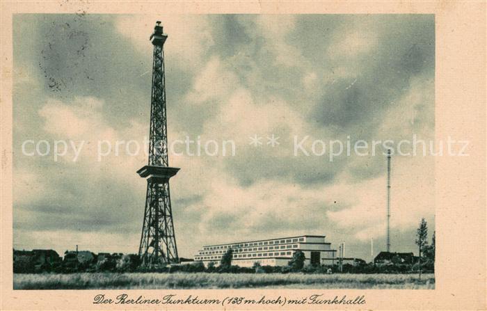BERLIN  CITY Funkturm m. Funkhalle