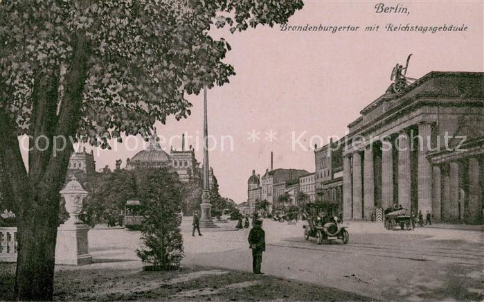 BERLIN  CITY Brandenburgertor mit Reichstagsgebaeude Feldpost