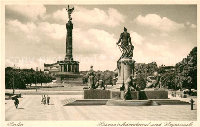 BERLIN  CITY Bismarckdenkmal und Siegessaeule