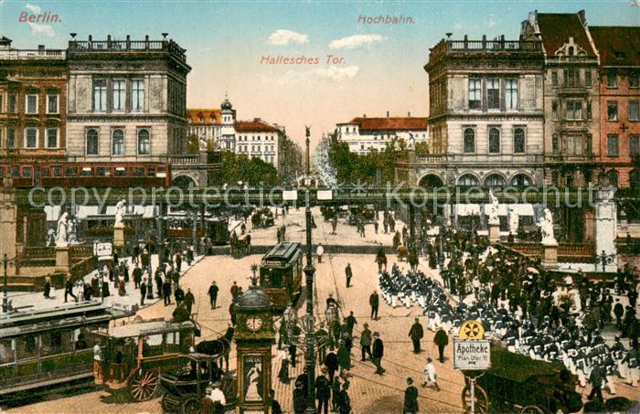 Kreuzberg Berlin Verkehr am Halleschen Tor M. Strassenbahnen