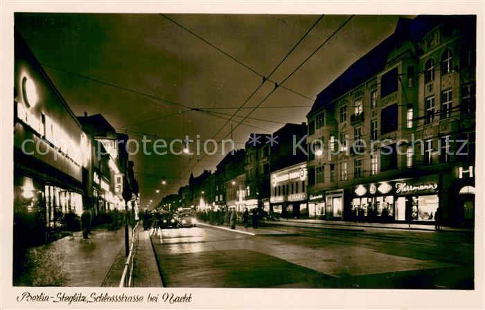 Steglitz Schlossstrasse bei Nacht