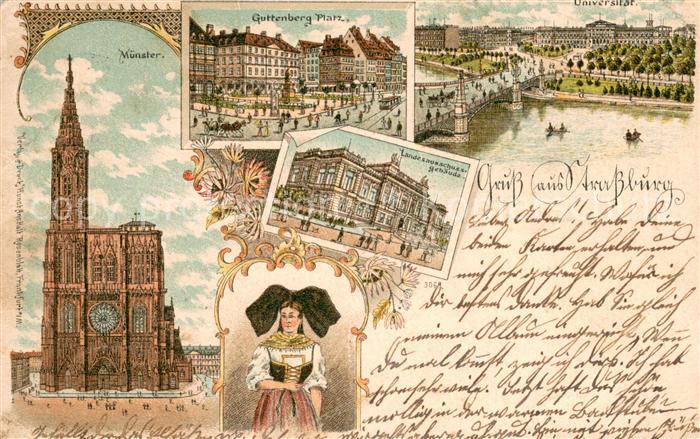 Strassburg Elsass Universitaet Guttenberg-Platz Muenster