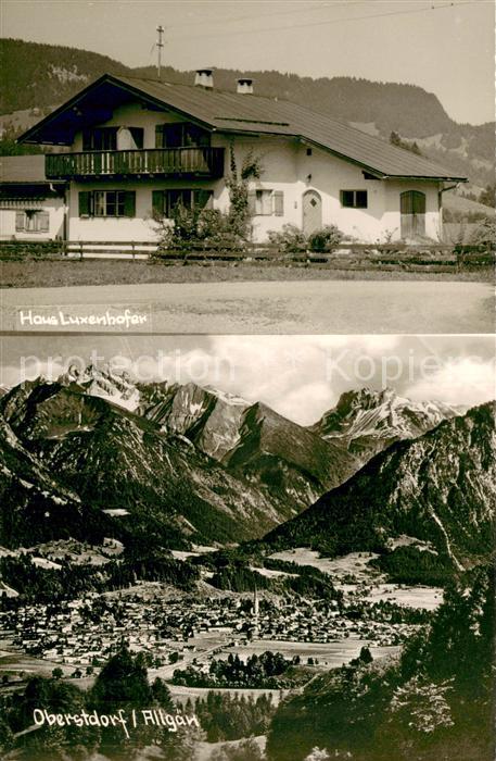 Oberstdorf Haus Luxenhofen und Oberstdorf-Gesamtansicht