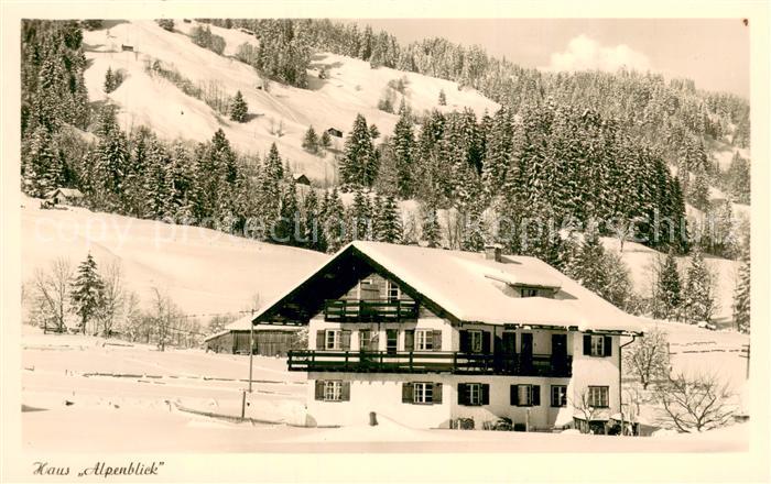 Ofterschwang Pension Alpenblick im Schnee