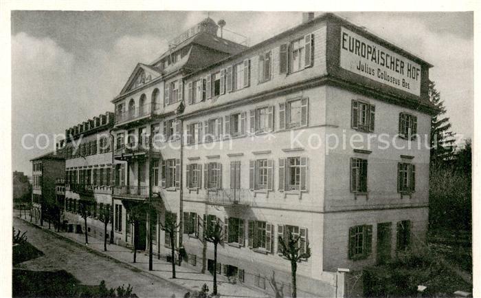 Bad Soden Taunus Europaeischer Hof Julius Colloseus Bes.