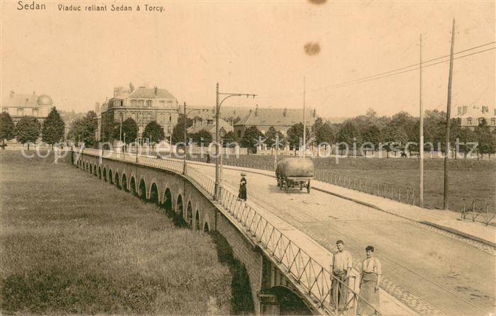 Sedan Ardennes Viaduc reliant Sedan a Torcy Feldpost