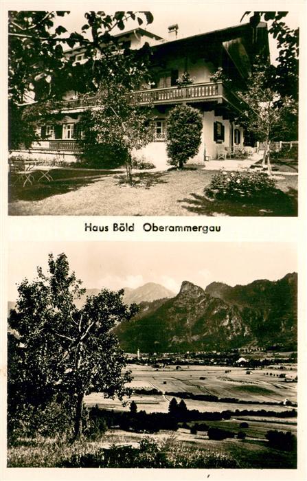OBERAMMERGAU Bayern Teilansicht und Haus Boeld