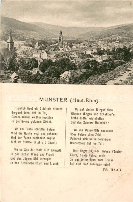 Muenster Elsass Teilansicht und Gedicht