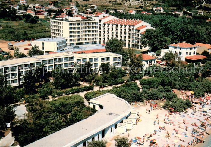 Baska Otok Krk Fliegeraufnahme Hotel Corinthia und Strand